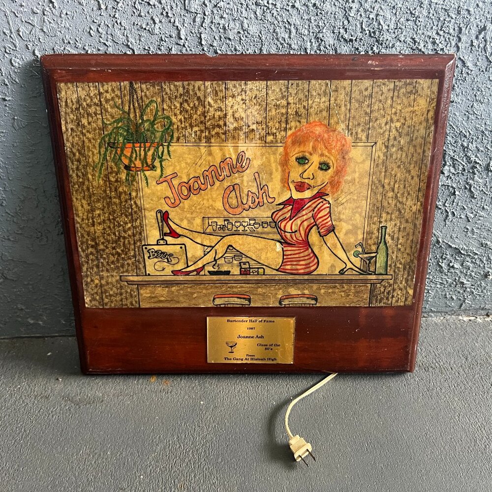 Vintage 1987 Bar Sign